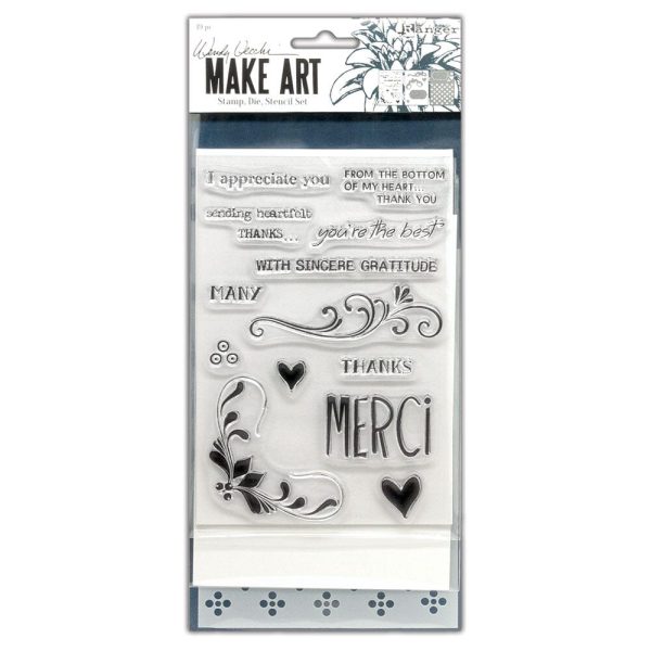 Wendy Vecchi Stamp, Die & Stencil Set - Merci & More For Discount