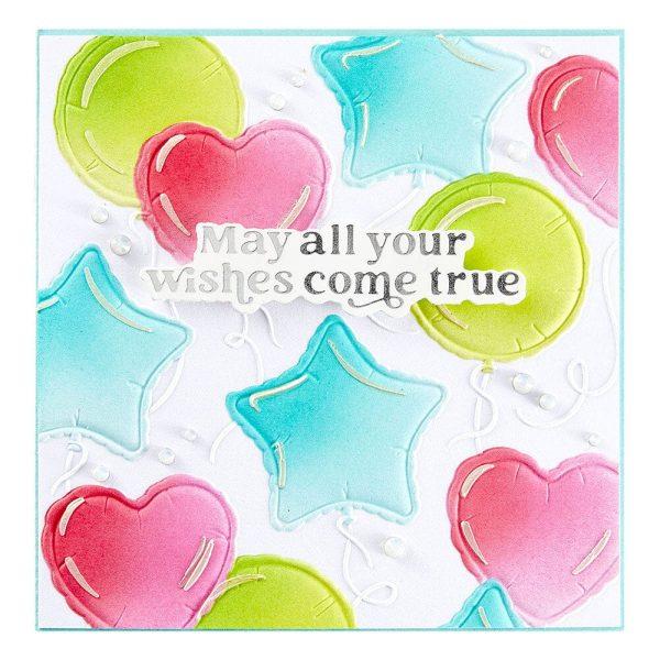 Simon Hurley Spellbinders Party Balloons 3D Embossing Folder Cheap - Image 2